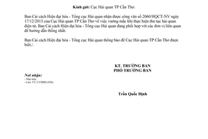 Công văn 8149/TCHQ-CCHĐH năm 2013 vướng mắc thủ tục hải quan điện tử
