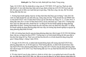 Công văn 18128/BTC-TCT năm 2013 thực hiện quy định Luật thuế giá trị gia tăng sửa đổi