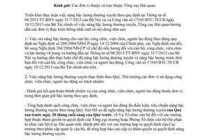 Công văn 8128/TCHQ-TCCB năm 2014 nâng bậc lương thường xuyên công viên chức hải quan