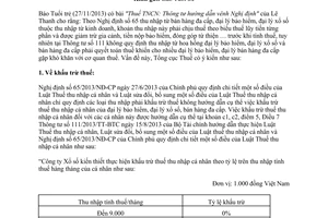 Công văn 4683/TCT-TNCN năm 2013 chính sách thuế thu nhập cá nhân