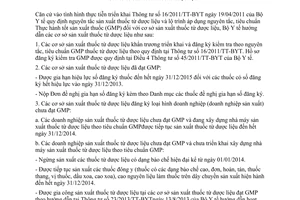 Công văn 8600/BYT-QLD năm 2013 hướng dẫn sản xuất thuốc từ dược liệu