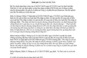 Công văn 18323/BTC-TCT 2013 thuế thu nhập cá nhân chuyển nhượng cổ phần trong công ty cổ phần