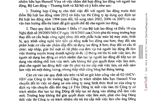 Công văn 4753/LĐTBXH-LĐTL năm 2013 chấm dứt hợp đồng lao động