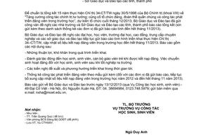 Công văn 8788/BGDĐT-CTHSSV năm 2013 tổng kết công tác phát triển Đảng
