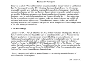 Official Dispatch No. 4683/TCT-TNCN dated 2013 personal income tax policy