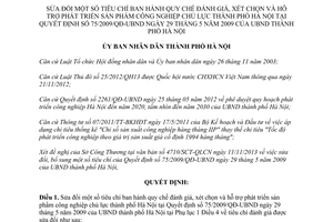 Quyết định 53/2013/QĐ-UBND Quy chế xét chọn hỗ trợ phát triển sản phẩm công nghiệp Hà Nội