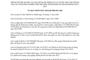 Quyết định 7209/QĐ-UBND năm 2013 đầu tư xây dựng hệ thống xử lý nước thải Hà Nội 2014 2015