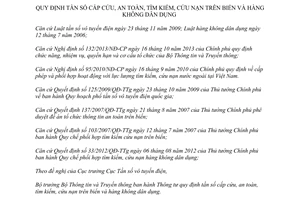 Thông tư 19/2013/TT-BTTTT tần số cấp cứu cứu nạn trên biển hàng không dân dụng