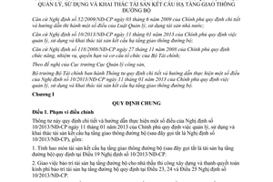 Thông tư 178/2013/TT-BTC hướng dẫn Nghị định 10 quản lý tài sản kết cấu hạ tầng giao thông