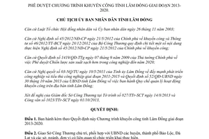 Quyết định 2476/QĐ-UBND Chương trình khuyến công Lâm Đồng giai đoạn 2013-2020