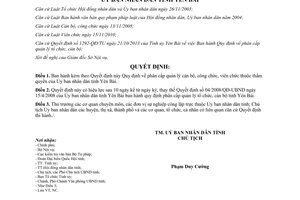 Quyết định 30/2013/QĐ-UBND Quy định phân cấp quản lý cán bộ công viên chức Yên Bái