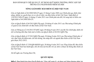 Quyết định 1386/QĐ-BHXH 2013 Quy chế quản lý sử dụng quỹ khen thưởng phúc lợi ngành Bảo hiểm xã hội