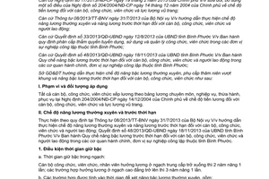 Hướng dẫn 3505/HD-SGDĐT 2013 nâng lương thường xuyên trước thời hạn cán bộ công viên chức Bình Phước