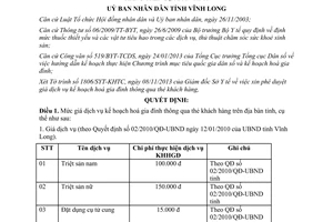 Quyết định 2050/QĐ-UBND 2013 giá dịch vụ kế hoạch hoá gia đình Vĩnh Long