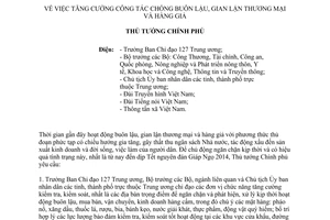 Công điện 2245/CĐ-TTg năm 2013 tăng cường chống buôn lậu gian lận thương mại hàng giả