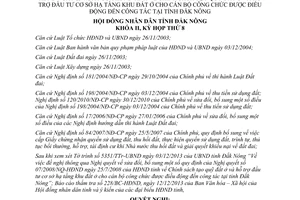 Nghị quyết 39/2013/NQ-HĐND sửa đổi Chính sách tạo quỹ đất ở đầu tư cơ sở hạ tầng cán bộ công chức Đăk Nông