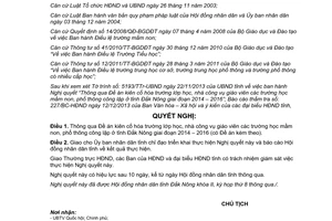 Nghị quyết 34/2013/NQ kiên cố hóa trường lớp học nhà công vụ phổ thông công lập Đắk Nông