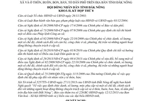 Quyết định 32/2013/NQ-HĐND chính sách người hoạt động không chuyên trách ở thôn bản Đăk Nông