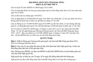 Nghị quyết 30/2013/NQ-HĐND giải quyết việc làm tỉnh Đắk Nông 2014 - 2015