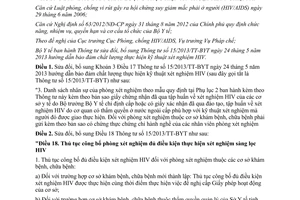 Thông tư 42/2013/TT-BYT sửa đổi TT 15/2013/TT-BYT hướng dẫn bảo đảm chất lượng kỹ thuật xét nghiệm HIV