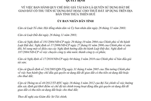 Quyết định 53/2013/QĐ-UBND Quy chế Bán đấu giá tài sản quyền sử dụng đất Thừa Thiên Huế