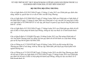 Quyết định 9726/QĐ-BCT năm 2013 Quy hoạch mạng lưới mua bán thuốc lá 2020 2025