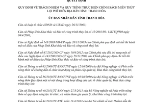 Quyết định 4548/2013/QĐ-UBND trách nhiệm quy trình miễn thủy lợi phí Thanh Hóa