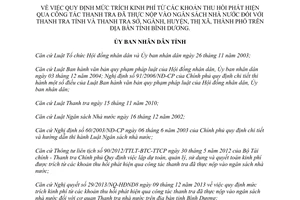 Quyết định 50/2013/QĐ-UBND mức trích kinh phí công tác thanh tra đã thực nộp Bình Dương