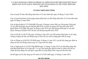 Quyết định 48/2013/QĐ-UBND chấm dứt hoạt động sản xuất gạch ngói đất sét nung Bình Định