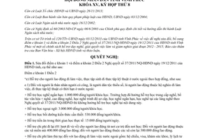 Nghị quyết 116/2013/NQ-HĐND sửa đổi 37/2011/NQ-HĐND chính sách hỗ trợ dạy nghề Vĩnh Phúc