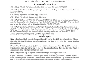 Quyết định 49/2013/QĐ-UBND Danh mục lĩnh vực đầu tư kết cấu hạ tầng kinh tế xã hội 2014 2015 Bình Định