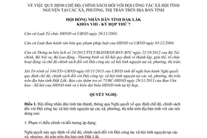 Nghị quyết 107/2013/NQ-HĐND chính sách đội công tác xã hội tình nguyện xã phường thị trấn Đắk Lắk