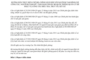 Thông tư 219/2013/TT-BQP hướng dẫn chế độ chính sách người bị tạm đình tạm giữ tạm giam