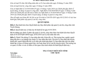 Quyết định 32/2013/QĐ-UBND phân cấp quản lý cán bộ công chức Tuyên Quang