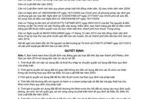 Quyết định 56/2013/QĐ-UBND bảng giá đất Gia Lai 2014