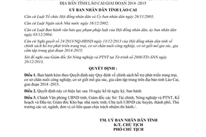 Quyết định số 56/2013/QĐ-UBND hỗ trợ phát triển trang trại cơ sở chăn nuôi giết mổ Lào Cai 2014 2015