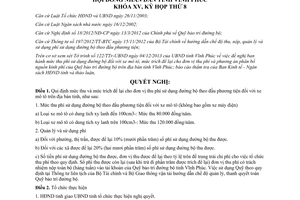 Nghị quyết 110/2013/NQ-HĐND mức thu trích phí sử dụng đường bộ Vĩnh Phúc