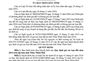 Quyết định 58/2013/QĐ-UBND giá đất năm 2014 Thừa Thiên Huế