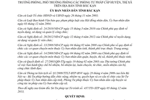 Quyết định số 2364/2013/QĐ-UBN tiêu chuẩn chức danh điều kiện bổ nhiệm Sở Tư pháp Bắc Cạn