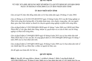 Quyết định 2794/QĐ-UBND 2013 sửa đổi Chi cục Khai thác và Bảo vệ nguồn lợi thủy sản Thừa Thiên Huế