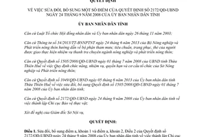 Quyết định 2795/QĐ-UBND 2013 sửa đổi thành lập Chi cục Bảo vệ thực vật Thừa Thiên Huế