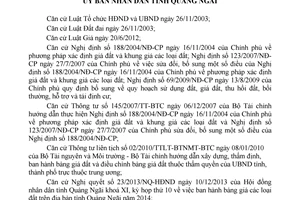 Quyết định 56/2013/QĐ-UBND giá đất Quảng Ngãi 2014