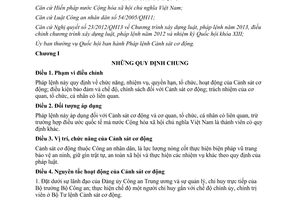 Pháp lệnh Cảnh sát cơ động 2013