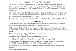 Quyết định 28/2013/QĐ-UBND chính sách hỗ trợ phát triển sản xuất vùng khó khăn Lạng Sơn 2014 2015