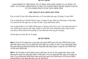 Quyết định 2802/QĐ-UBND năm 2013 giao nhiệm vụ tiếp nhận xử lý thủ tục hành chính Thừa Thiên Huế