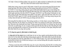 Chỉ thị 05/CT-BTC năm 2013 quản lý điều hành bình ổn giá Tết Nguyên đán Giáp Ngọ 2014