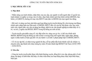 Chương trình 5228/CTr-BHXH năm 2013 công tác tuyên truyền 2014