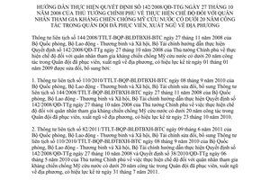 Văn bản hợp nhất 22/TLHN-BQP 2013 Thông tư liên tịch hướng dẫn 142/2008/QĐ-TTg chế độ quân nhân