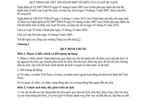 Văn bản hợp nhất 4699/VBHN-BVHTTDL năm 2013 hợp nhất Nghị định hướng dẫn Luật Du lịch