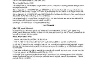 Quyết định 570/2013/QĐ-UBND giá đất Bắc Ninh 2014